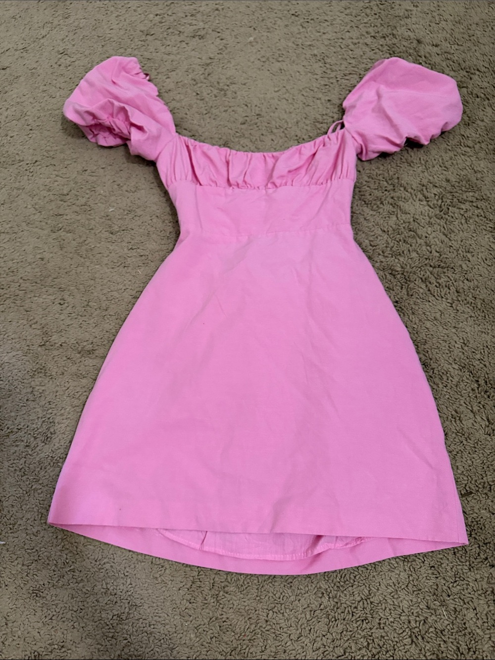 Pink Puff Sleeve dress by Zara